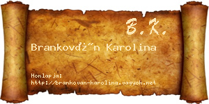 Brankován Karolina névjegykártya